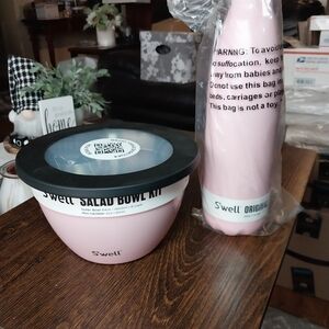 Swell salad bowl and water bottle 25oz.